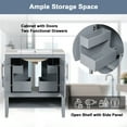 thumbnail image 5 of EUROCO 30" Bathroom Vanity with Sink, Multi-functional Bathroom Cabinet with Doors，shelf and Drawers, Solid Frame, Grey, 5 of 9