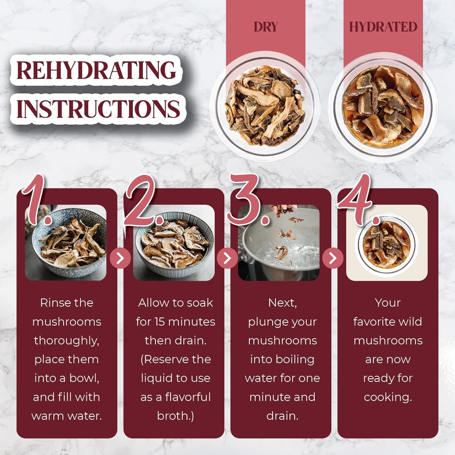 Gourmanity 3oz Dried Porcini Mushrooms, Extra Grade Dried Mushrooms, Umami Flavor Captured, Great for Cooking, Non GMO
