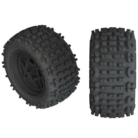 ARRMA AR550050 Backflip LP 4S Tire 3.8 Glued Black 2 ARAC9468 RC Tire