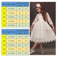 thumbnail image 2 of Txlixc Vestido de princesa con cinturón, vestido de sol de encaje hueco de 3 / 4 mangas Txlixc moda, 2 of 5