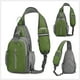 thumbnail image 4 of Bolsa de pecho para hombre - Bolsa bandolera de nylon resistente al agua con múltiples compartimentos • Tira reflectante • Agujero para auriculares • 36x20x9cm, 4 of 4