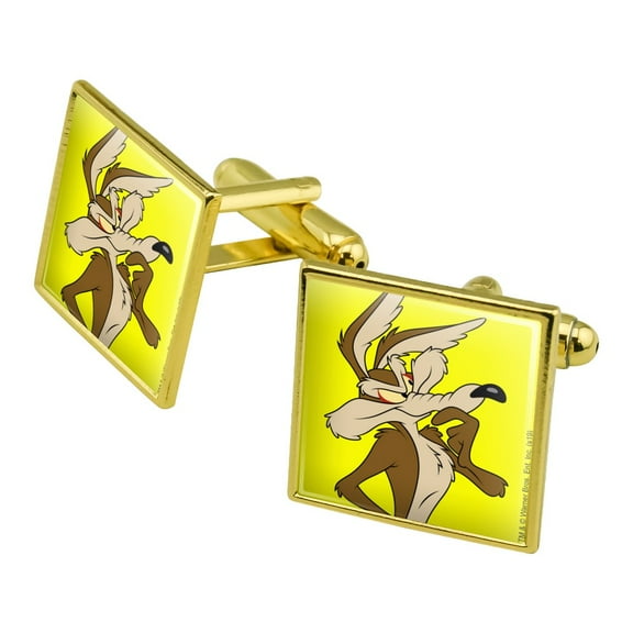 Looney Tunes Wile E Coyote Square Cufflink Set - Silver or Gold