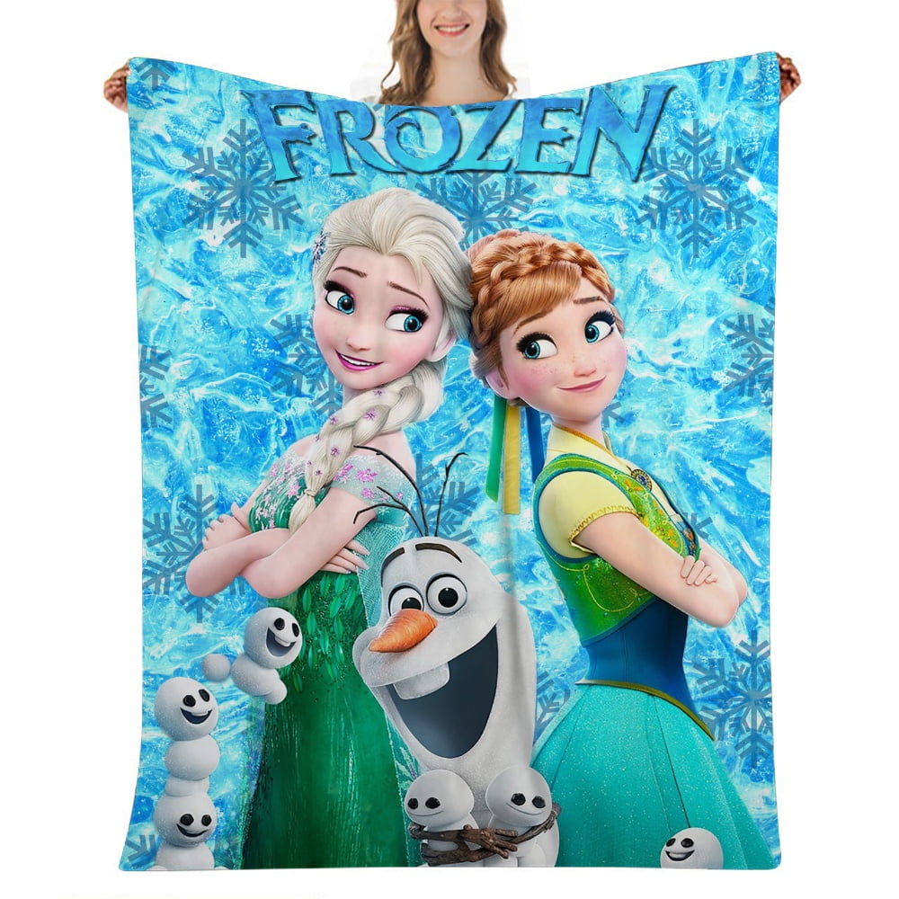 Frozen Elsa Blankets, Super Soft Thick Fuzzy Warm Blanket for Bed and