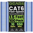 thumbnail image 1 of Cable Ethernet Cat 6 GEARit de 0,5 m, paquete de 100, azul, 1 of 8