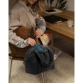 thumbnail image 4 of Insulated Lunch Box for Women, 12L Puffy Reusable Lunch Bag for Work, Office & Picnic, Leak-Proof Tote with Shoulder Strap,Black, 4 of 7