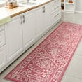 thumbnail image 3 of JONATHAN Y SANTA MONICA 2 x 10 Runner Rug, Malta Bohemian Medallion Textured Weave - Fuchsia/Light Gray, SMB104E-210, 3 of 4