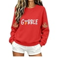 thumbnail image 2 of Vynhevius Women's Thanksgiving Sweatshirt Crew Neck Long Sleeve Loose Casual Pullover Top, 2 of 5