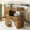 thumbnail image 5 of Tribesigns C-Shaped End Table, 25.59" Couch Side Table with 2-Tier Storage Shelf, Farmhouse TV Tray for Sofa, Living Room, Bedroom, 5 of 7