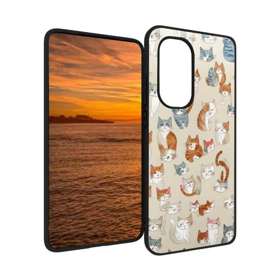 Compatible with Motorola Moto Edge 2022 Phone Case, Cats Case Silicone Protective for Teen Girl Boy Case for Motorola Moto Edge 2022