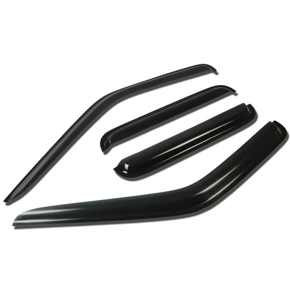DNA MOTORING WVS-106 Dark Smoke Vent Window Visor Deflector Rain/Sun Guard, 4 Piece
