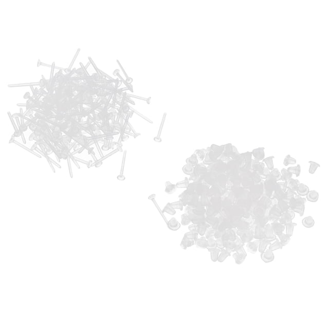 1000Set pendientes de con forma de mariposa, pendientes en blanco, , almohadilla plana redonda, hallazgos de joyería de moda para - Color blanco de plástico Plástico blanco Sunnimix Pendiente