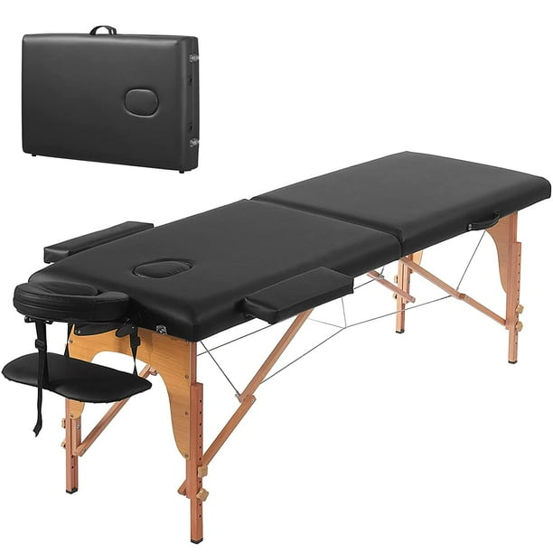 Prilinex 2 Section Portable Adjustable Massage Table Lash Bed Spa Bed