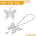 thumbnail image 5 of 1 Pcs Artificial Crystal Butterfly Car Rear View Mirror Pendant Accessories Car Hanging Ornament Transparent White, 5 of 6