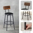 thumbnail image 7 of Royard Oaktree 3-piece Small Pub Dining Set, Round Bistro Table with Chairs for Apartment, Rustic Brown, 7 of 7
