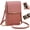 Deep Pink, variant on Women's Touch Screen Mobile Phone Bag, RFID Leather Crossbody Wallet Purse, with Clear Window, Anti-Theft Shoulder Strap, Mobile Wallet for Daily Travel