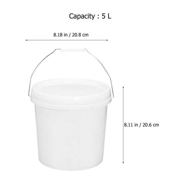 Plastic Bucket with Lid Farm Multipurpose Bucket Portable Plastic Water