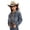 Khaki, variant on Cowboy Hats for Kids Kids Hat Boater Cap With Brim Classic British for Children Boys Girls Western Cowboy Party