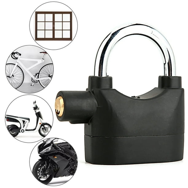 Ccdes Black Anti theft Security Padlock Waterproof Siren Alarm