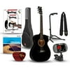 Rogue RA-090 Concert Acoustic Guitar Bundle Black