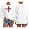 thumbnail image 3 of Sweat à Capuche Imprimé Lettre pour Femmes Manches Longues avec Poches Sweat Sans Capuche pour Femmes, 3 of 4