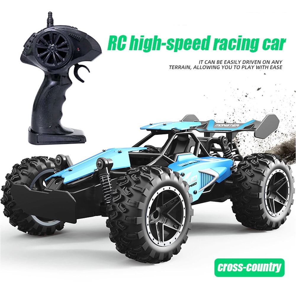 Remote Control Car RC Cars All Terrain Monster Truck, Outdoor 2WD Off Road Hobby RC Truck with 2 Rechargeable Batteries