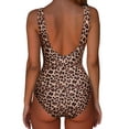 thumbnail image 4 of SOMER One Piece Swimsuit Womens Bathing Suits Tummy Control Backless Ruched Black Slimming Swimwear, 4 of 6