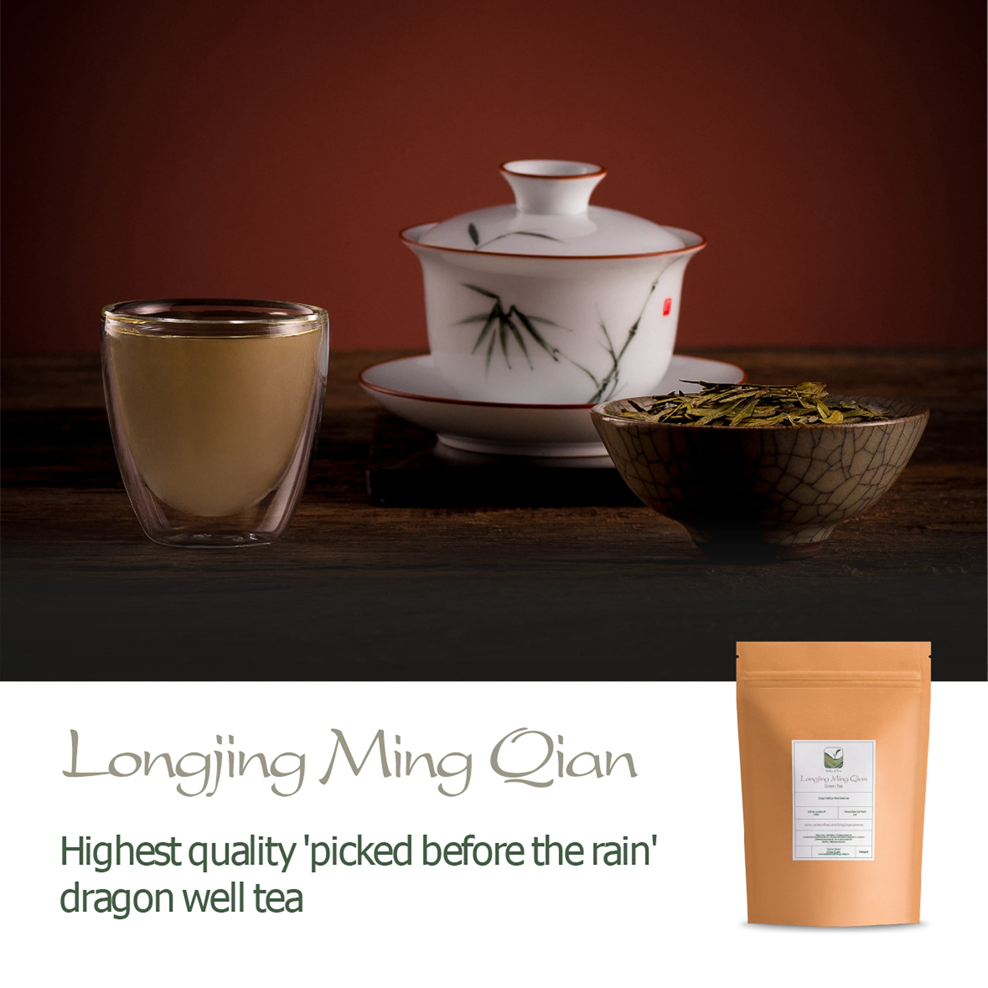 Longjing Dragon Well Green Tea - Premium Early Season Picking Known As Ming Qian Or Pre-Qingming (Ching Ming) 15g