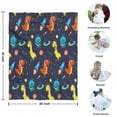thumbnail image 4 of Space Dinosaurs Rockets Pattern Blanket,Comfortable Soft Flannel Throw Blanket,All Season,Warm Lightweight Blankets for Sofa Bed Couch Living Room Chair,30"x40", 4 of 4