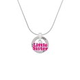 thumbnail image 2 of Delight Jewelry Hot Pink ''Little Sister'' with Heart Joy Ring Charm Necklace, 18", 2 of 4