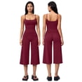 thumbnail image 2 of IDOPIP Workout Sets for Women Two Piece Halter Tank Top Sports Bra Matching Wide Leg Capri Flared Gauchos Pants Gym Cropped Leggings Athletic Running Work Yoga Pilates Outfits, 2 of 6