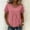 Hot Pink, variant on Crew Neck Women'S Tops, Tees & Blouses Pink Short Sleeve Tops Refreshing Solid Blouses & Tops Women'S Shirts