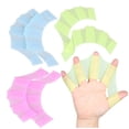 thumbnail image 1 of 1 Pair Silicone Hand Webbed Frog Type Swimming Paddle Swimming Hand Webbed Fins Equipment, 1 of 7