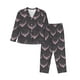 thumbnail image 1 of Balery pink hearts Conjunto de Pijama con Estampado para Mujer, Conjunto de Dos Piezas con Manga Larga, Ropa de Dormir Suave con Bolsillos, Pijamas Cómodos-Large, 1 of 7