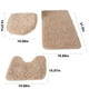 thumbnail image 3 of Set de alfombras de baño de 3 piezas | Esterillas antideslizantes de microfibra de felpa | Alfombras de poliéster blandas absorbentes con tecnología de bloqueo de fibra | Alfombras de baño en forma, 3 of 9