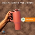 thumbnail image 4 of Pajitas de repuesto para vaso Stanley de 30 onzas, paquete de 6 unidades, color Tritan Clear, 4 of 7