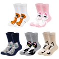 thumbnail image 3 of Yuanlong Womens Socks Cute Cat Cartoon Pattern Medium Tube Socks Comfort Breathable Crew Socks For Spring Summer Hosiery, 3 of 3