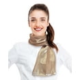 thumbnail image 3 of CBC Crown Women's Silk Feel Solid Color Satin Striped 13" x 60" Fashion Shawl Scarf, 3 of 4