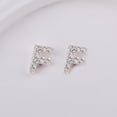 thumbnail image 1 of Pendientes de plata de ley s925 con forma de mini diamantes y 26 letras en inglés, con circonitas y diamantes, estilo coreano, para mujer, 1 of 1
