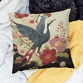 thumbnail image 2 of Orinice Throw Pillow Cover Japanese Crane Asian Oriental Heron Bird Colorful Floral Branch Clouds Square Pillow Case Cushion Cover for Home Car Decorative  12x12in, 2 of 5