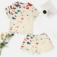 thumbnail image 4 of 4th of July 2 Pack Women’s Pajama Set Print Sleepwear And Shorts Y2k Loungewear Sets S-5XL, 4 of 7