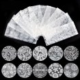 thumbnail image 3 of TopLLC False nail Nail White Lace Sticker Nail Sticker Paper 10 Sheets Mixed 20cm Nail art, 3 of 9