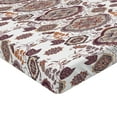 thumbnail image 2 of Ambesonne Vintage Fitted Sheet, Floral Hippie Design, Queen Size, White Brown Grey, 2 of 3