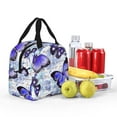 thumbnail image 4 of Yiaed Butterflies Print Insulated Lunch Bag Reusable Cute Tote Lunch Box, Leakproof Cooler Lunch Bags for Work Office Travel School Picnic, 4 of 5