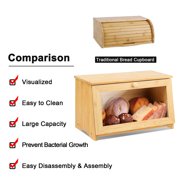 Homekoko Bamboo Single Layer Small Bread box