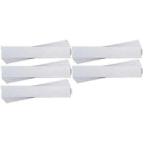 Magna Visual 1" x 6" White Pre-Cut Write On Wipe Off Magnetic Strips 25 Pack