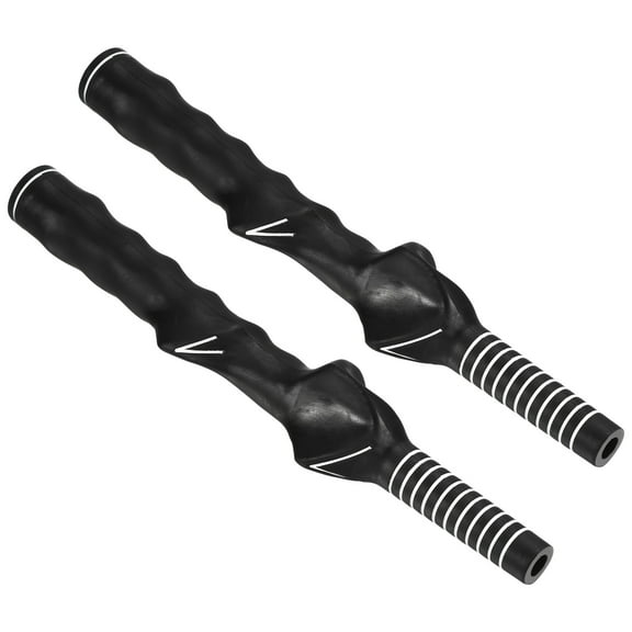 Uxcell 0.36" Right Hand Teaching Practice Swing Aid Golf Club Training Grip Black, 2Pcs