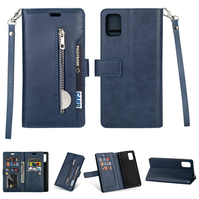 Galaxy A51 Case 5g Version Allytech Pu Leather Zipper Wallet With 9 Credit Cards Slots Cash 4372