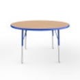 thumbnail image 3 of ECR4Kids 48in Round Everyday T-Mold Adjustable Activity Table Maple/Blue - Standard Swivel, 3 of 3