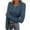 Navy1, variant on Posijego Women's Going out T-Shirt with Thumbhole Ribbed Long Sleeve Button V Neck Plain Basic Tee Tight Shirts