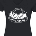 thumbnail image 4 of Inktastic Let's go on an Adventure Mountains Women's V-Neck T-Shirt, 4 of 5